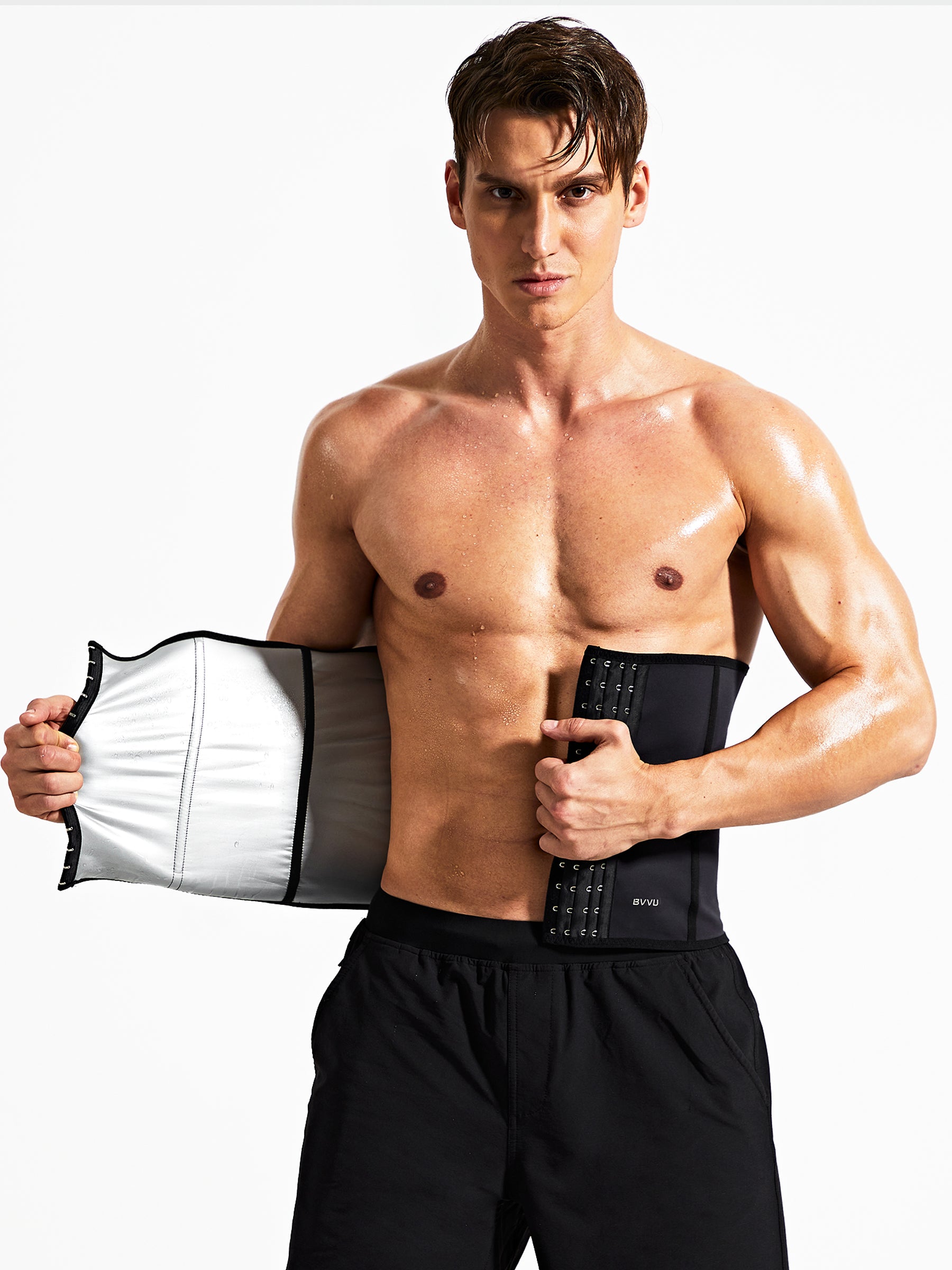 Men's Sweat Waist Trainer For Weight Loss & Back-Support