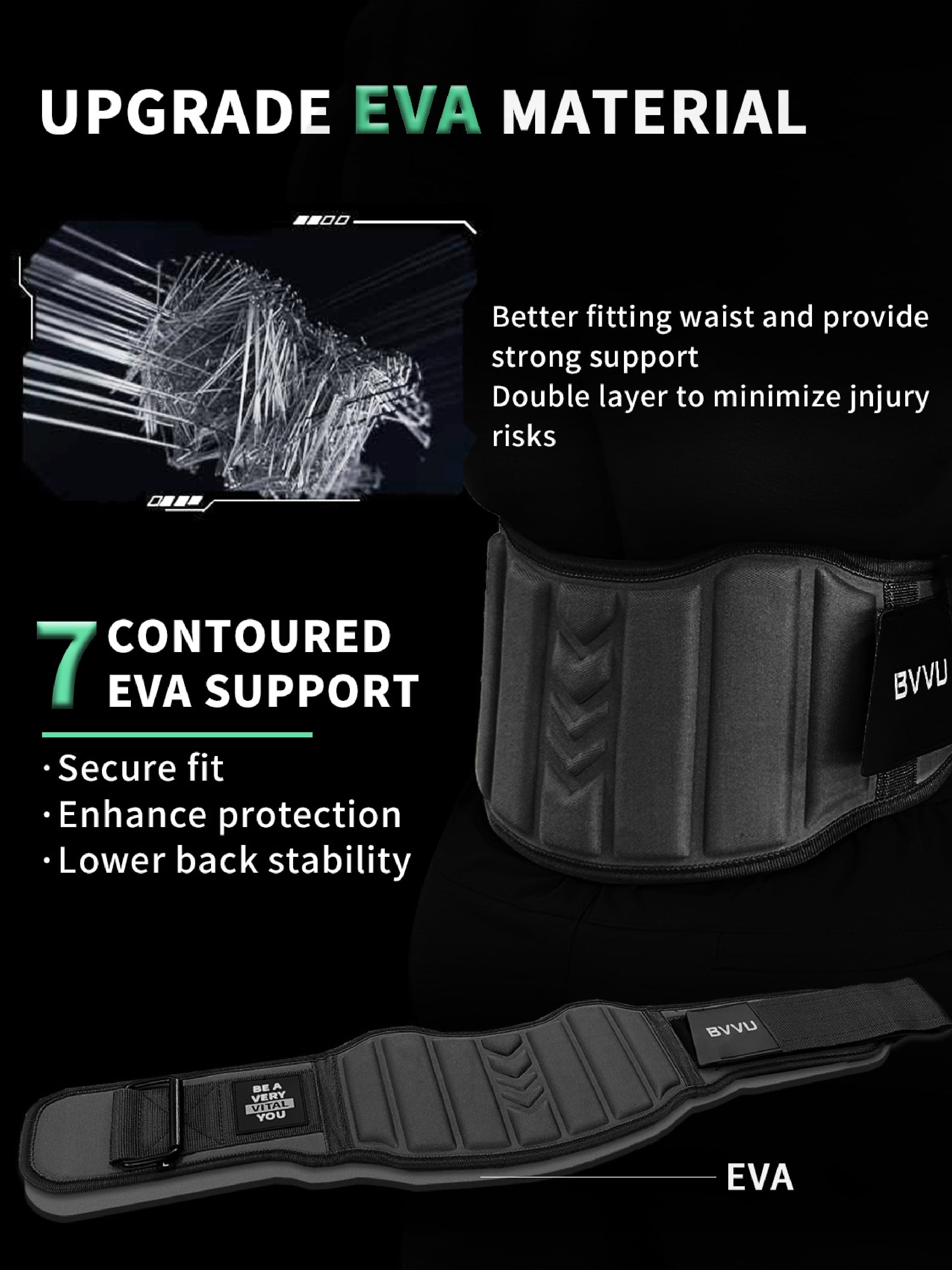 BVVU Weight Lifting Belts for Men Quick Locking Gym Belt for Workout Lumbar Support,Cross Training,Squat Belt Fitness Equipment