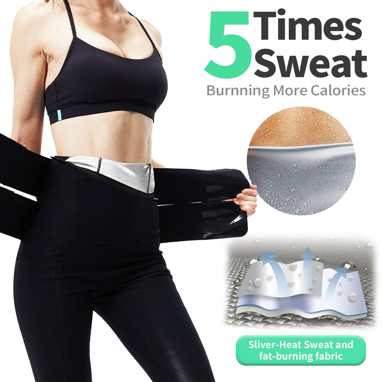 Magic Stickers Fat-Burning Cropped Sauna Pants