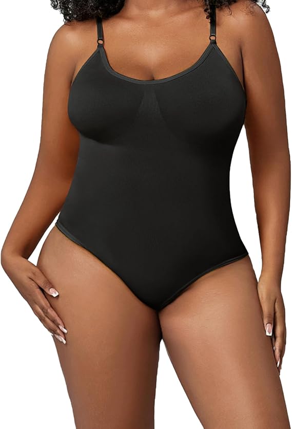 Olavrcby Womens Shapewear Bodysuit for Women Tummy Control Body Shaper Seamless Sculpting Snatched Thong Body Suit