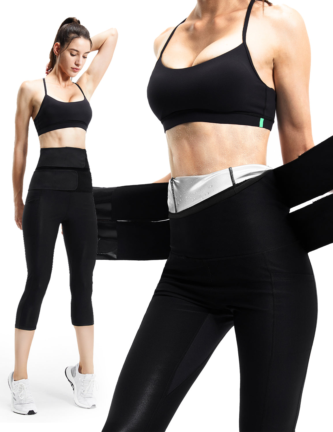 Magic Stickers Fat-Burning Cropped Sauna Pants
