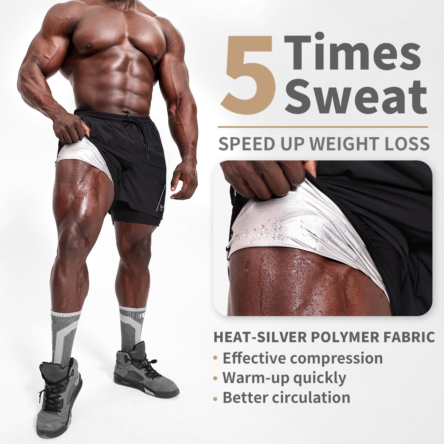 2 in 1 Sauna Shorts