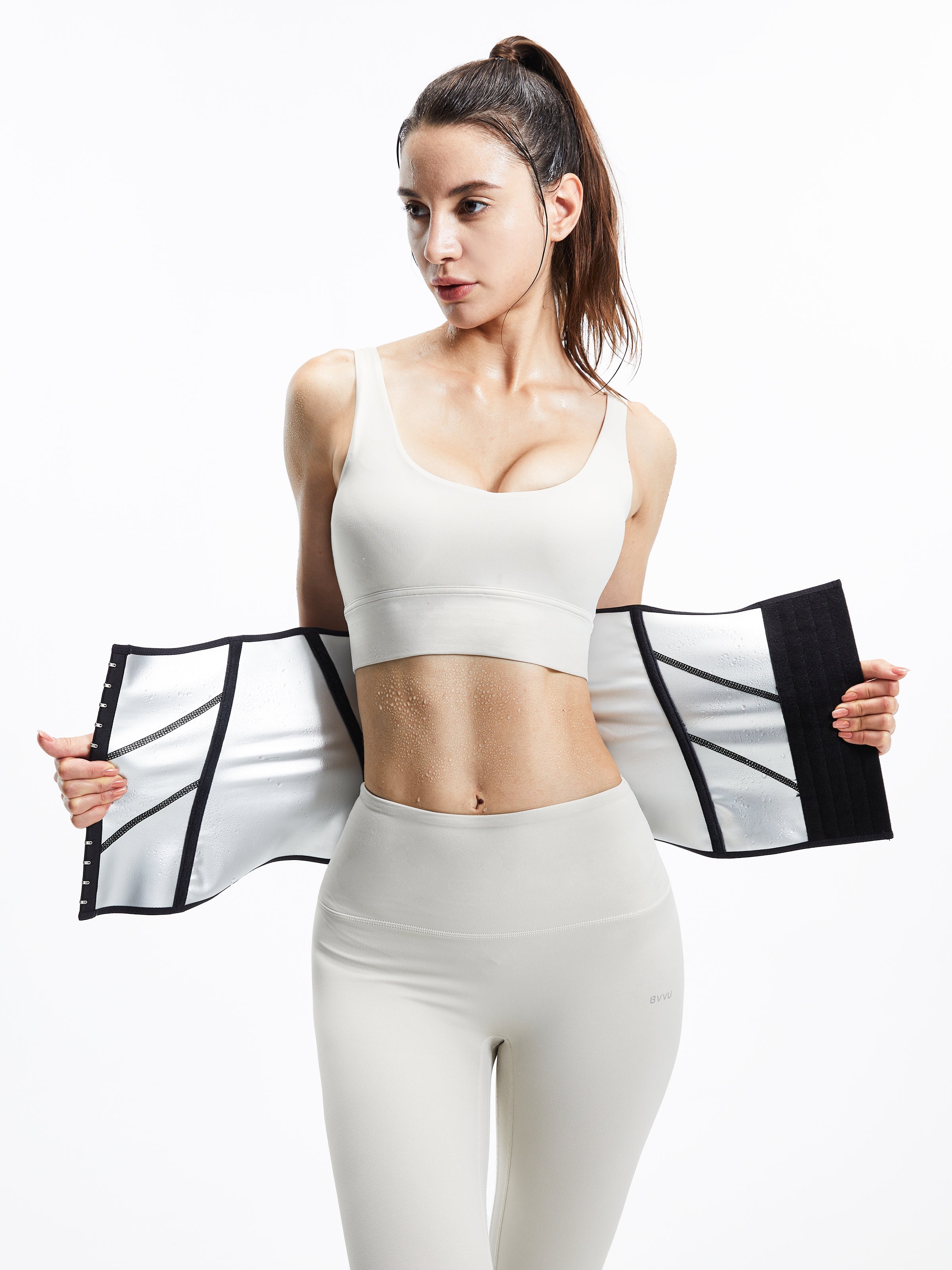 Men's Back-Support Sweat Waist Trainer & Women's Striped Waist Trainer