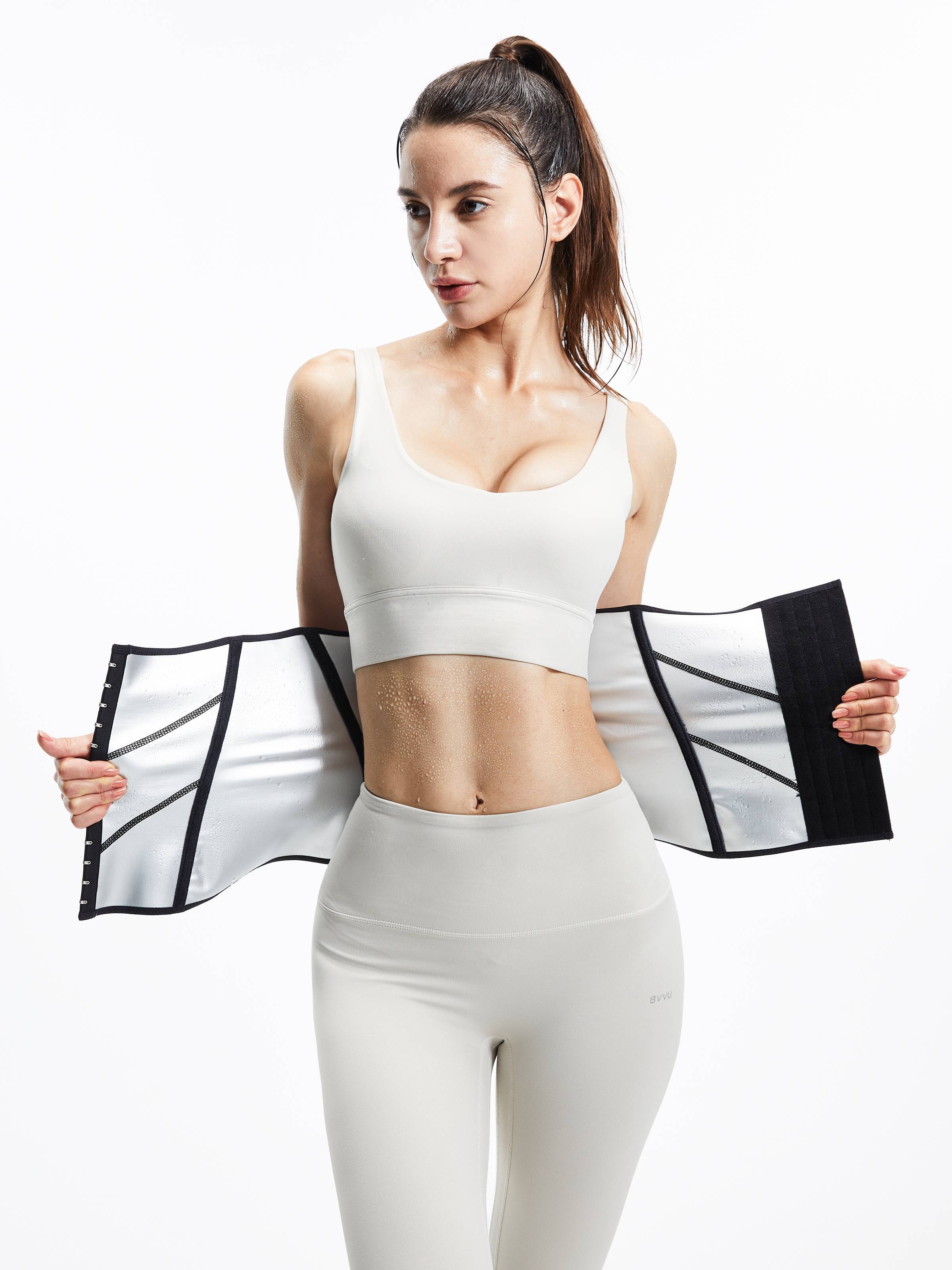 Women's Sweat Waist Trainer With Reflective Stripes